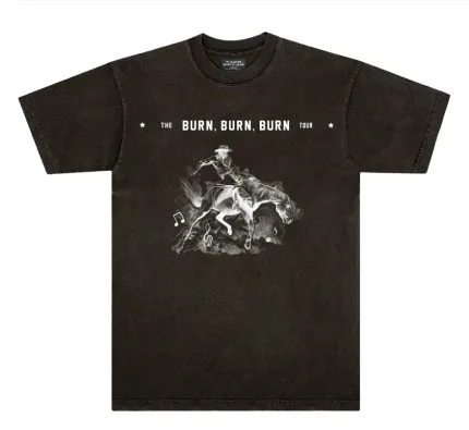 Zach Bryan Bucking Bronco Tour Tee Black