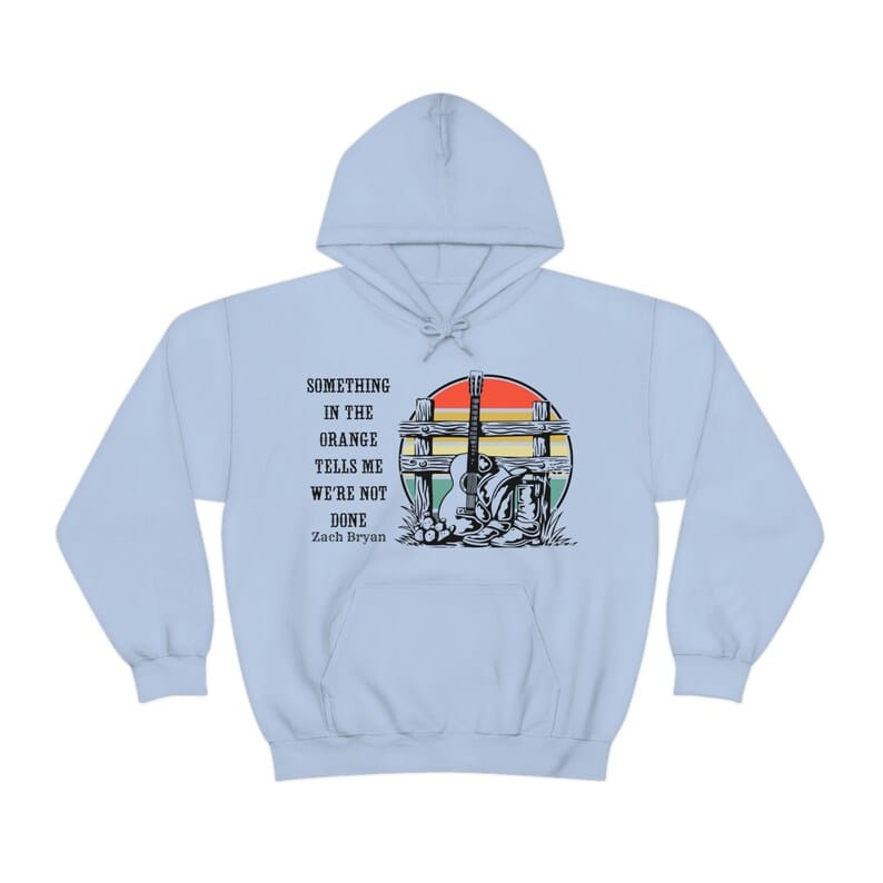 Zach Bryan something in the orange lyrics Heavy Blend Hoodie navy blue