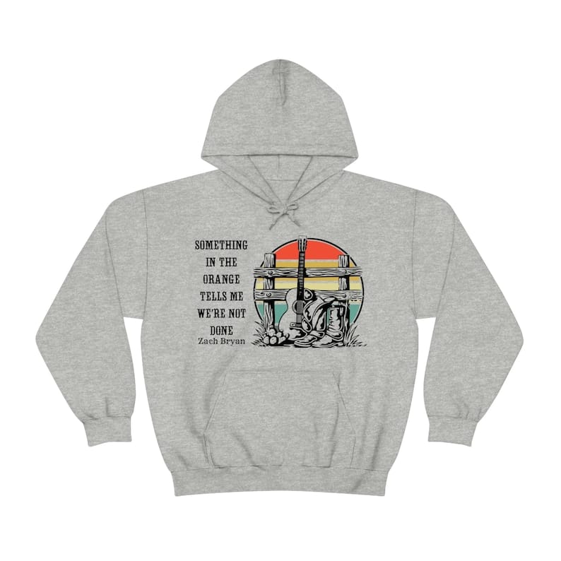 Zach Bryan something in the orange lyrics Heavy Blend Hoodie
