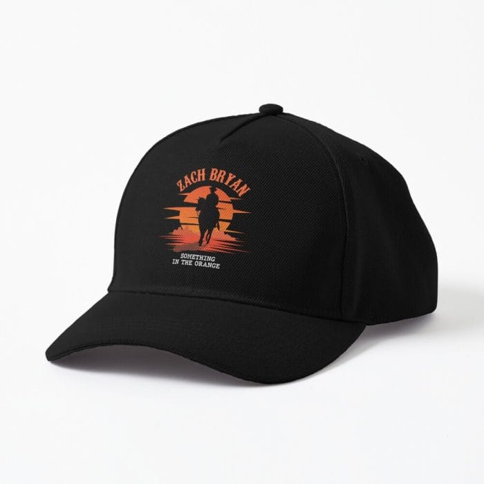 Zach bryan Cap black with orange logo