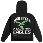Zach Bryan 2024 The Quittin Time Tour Black Eagle Hoodie