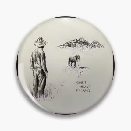 Zach Bryan Quiet Heavy Dreams Soft Button Pin - Limited Edition Fan Merch