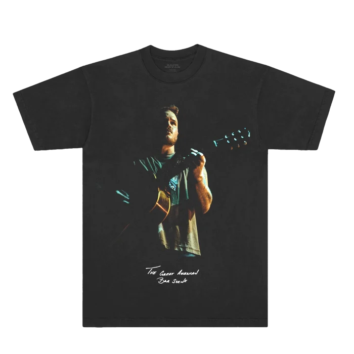 Zach Bryan Black Guitar Script Tee