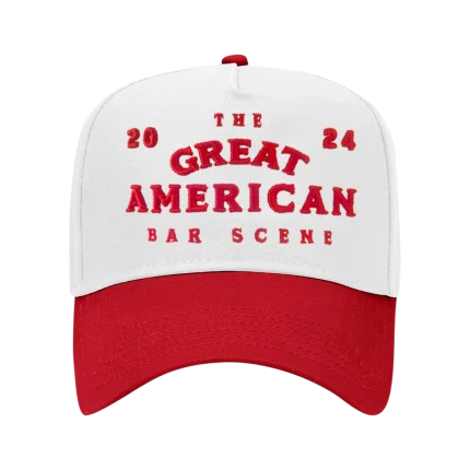 Zach Bryan Bar Scene 2024 Red and White Hat