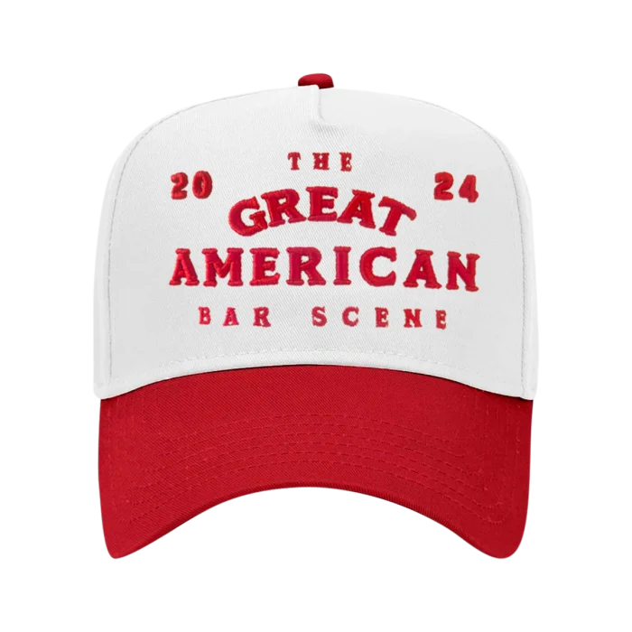 Zach Bryan Bar Scene 2024 Red and White Hat