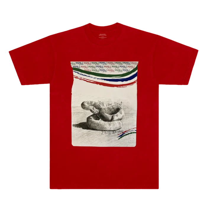 Zach Bryan Rattlesnake Tee Red