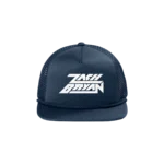 "Zach Bryan Logo Navy Hat featuring embroidered logo on front, adjustable cotton unisex cap for fans and casual wear"