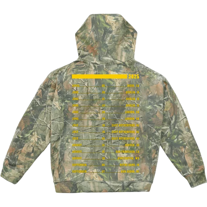 "ZB Logo Camo Hoodie featuring camo pattern and Zach Bryan ZB logo, unisex cotton-poly blend hoodie for fans and casual wear"