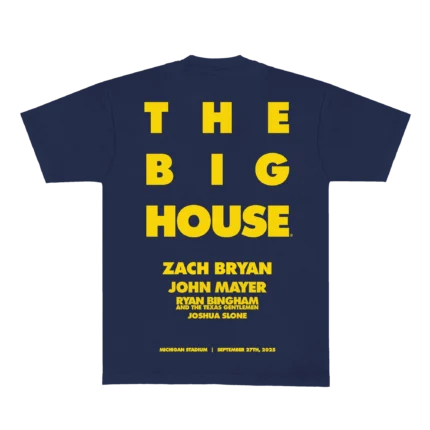 ZB Big House Tee – Navy | Zach Bryan x University of Michigan Show Collection