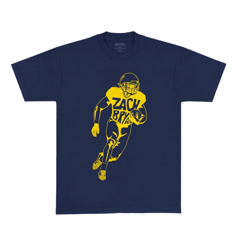 ZB Big House Tee – Navy | Zach Bryan x University of Michigan Show Collection