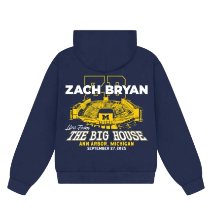 ZB MICHIGAN GOBLUE HOODIE NAVY BACK