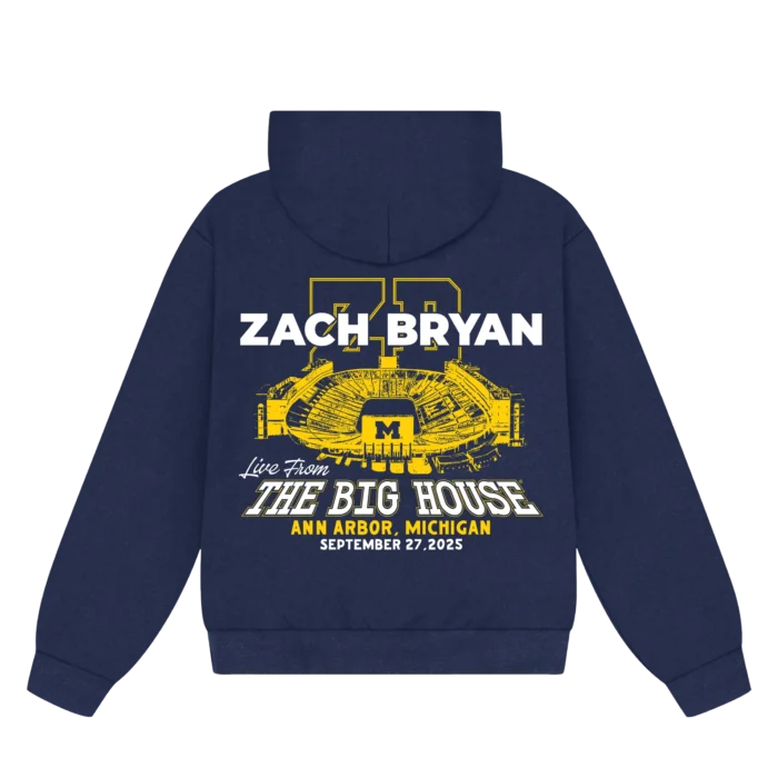 ZB MICHIGAN GOBLUE HOODIE NAVY BACK