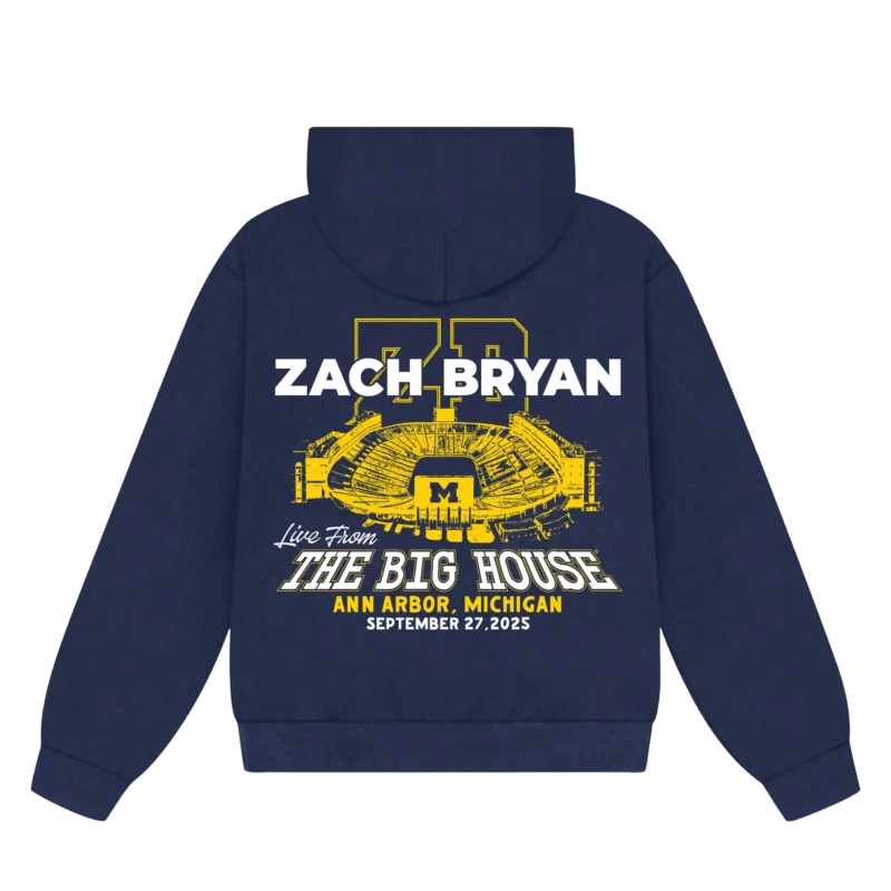 ZB MICHIGAN GOBLUE HOODIE NAVY BACK