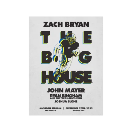 ZB Michigan Poster | Zach Bryan Michigan Show Collection Wall Art