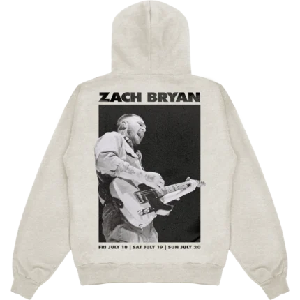 Zach Bryan Meadowlands Hoodie – black pullover hoodie featuring exclusive Meadowlands tour artwork and official Zach Bryan logo