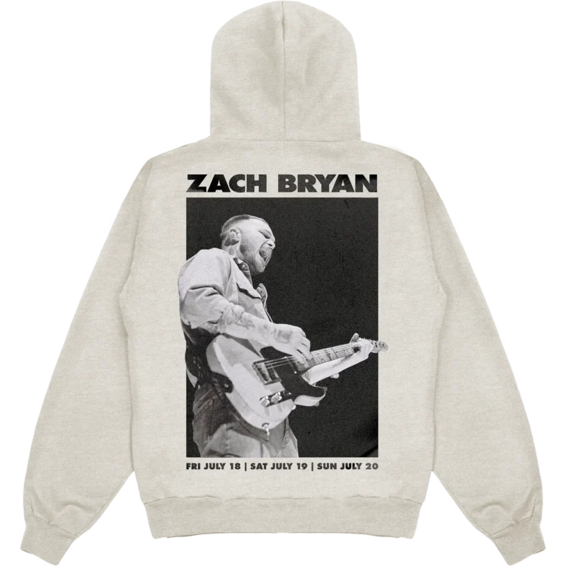 Zach Bryan Meadowlands Hoodie – black pullover hoodie featuring exclusive Meadowlands tour artwork and official Zach Bryan logo