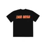 Zach Bryan With Heaven On Tour 2026 black vintage concert T-shirt featuring a live performance photo on the front and 2026 tour dates graphic on the back.