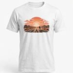 Men's Whiskey Sunset Rider Graphic T-Shirt - White