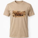 Men's Vintage Pickup Graphic T-Shirt - Sand